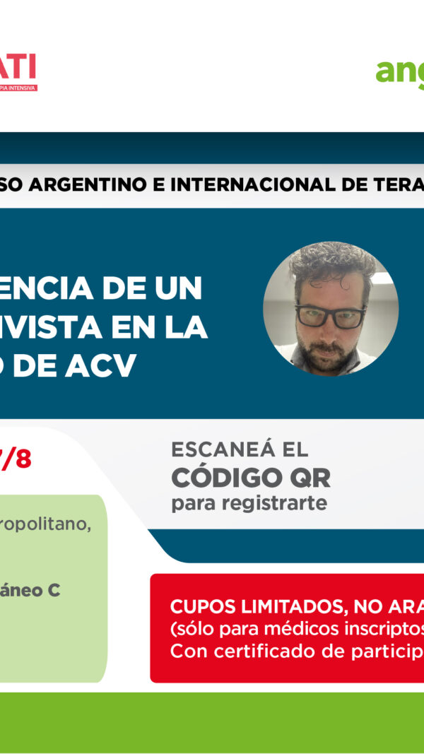 Simposio ANGELS: EXPERIENCIA DE UN INTENSIVISTA EN LA UNIDAD DE ACV (Sin Cargo)
