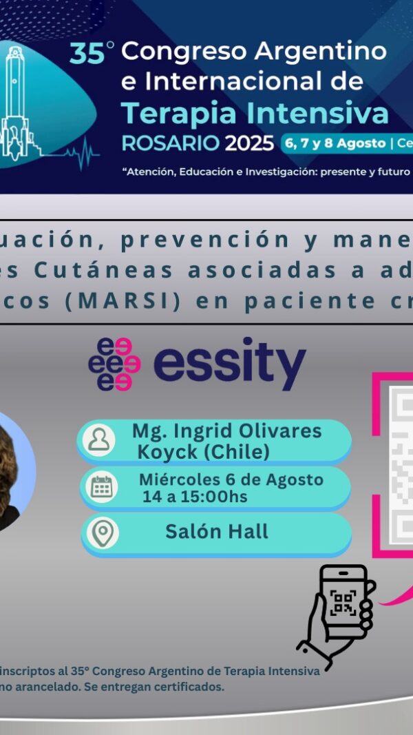Simposio DCD: Evaluación, prevención y manejo de Lesiones Cutáneas asociadas a adhesivos médicos (MARSI) en paciente crítico (Sin Cargo)