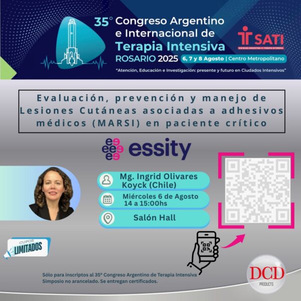 Simposio DCD: Evaluación, prevención y manejo de Lesiones Cutáneas asociadas a adhesivos médicos (MARSI) en paciente crítico (Sin Cargo)