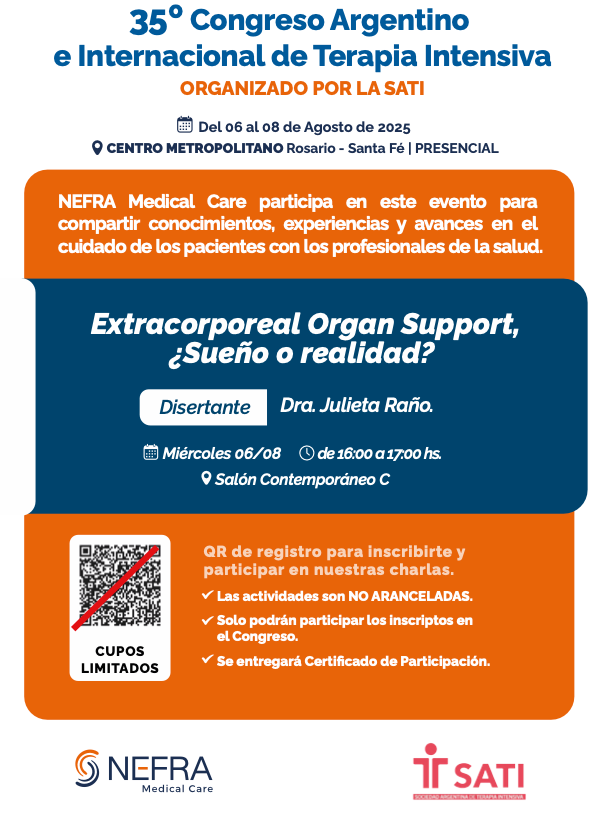 Simposio NEFRA: Extracorporeal Organ Support, ¿Sueño o realidad? (Sin Cargo)