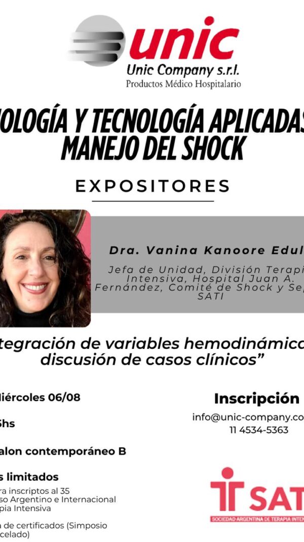 Simposio UNIC: FISIOLOGÍA Y TECNOLOGÍA APLICADAS AL MANEJO DEL SHOCK (Sin Cargo)