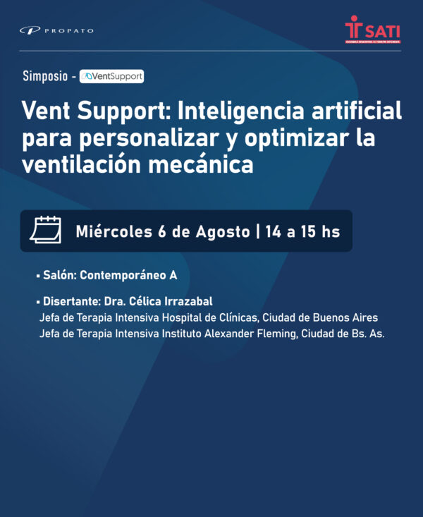 Simposio PROPATO: Vent Support: Inteligencia artificial para personalizar y optimizar la ventilación mecánica (Sin Cargo)