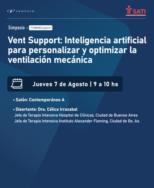 Simposio PROPATO: Vent Support: Inteligencia artificial para personalizar y optimizar la ventilación mecánica (Sin Cargo) (Jueves 7)