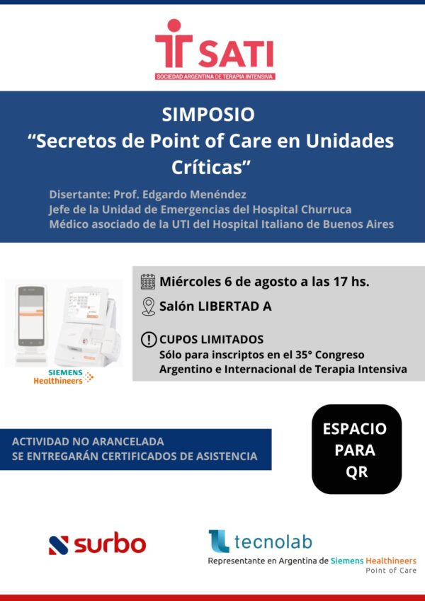 Simposio SURBO - TECNOLAB: Secretos de Point of Care en Unidades Críticas (Sin Cargo)