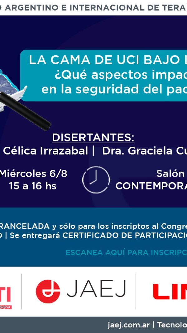 Simposio JAEJ: LA CAMA DE UCI BAJO LA LUPA ¿Qué aspectos impactan en la seguridad del paciente?(Sin Cargo)