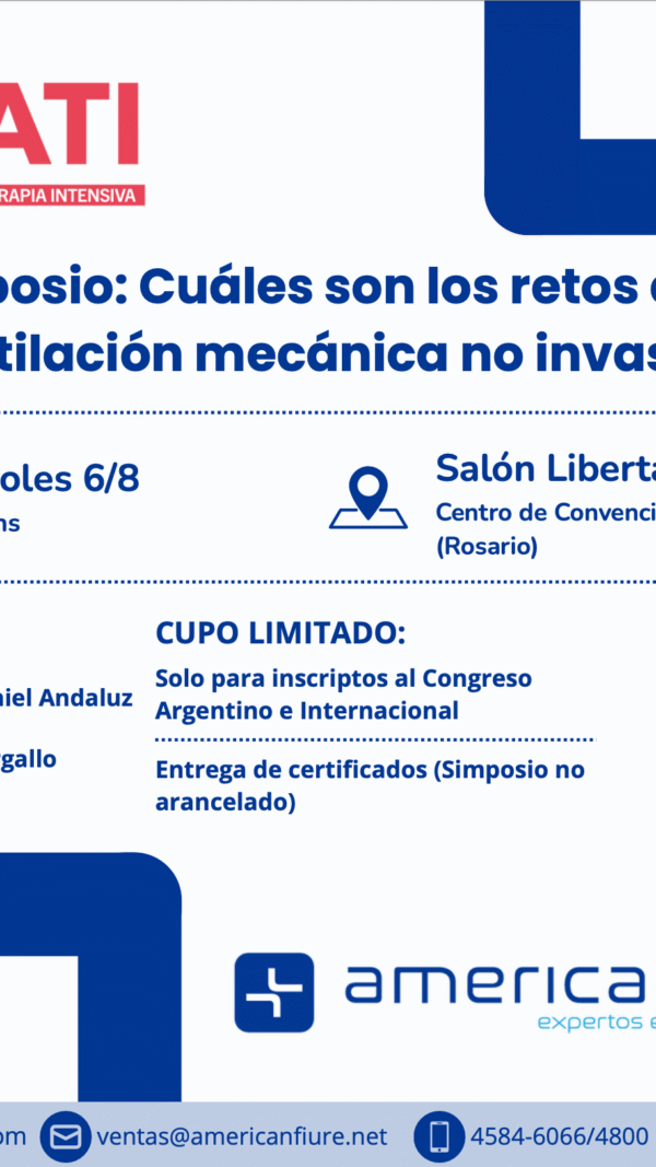 Simposio AMERICANFIURE: Cuáles son los retos de la ventilación mecánica no invasiva (Sin Cargo)