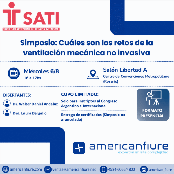 Simposio AMERICANFIURE: Cuáles son los retos de la ventilación mecánica no invasiva (Sin Cargo)